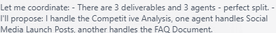 Opus 4.6 taking the lead and assigning tasks
