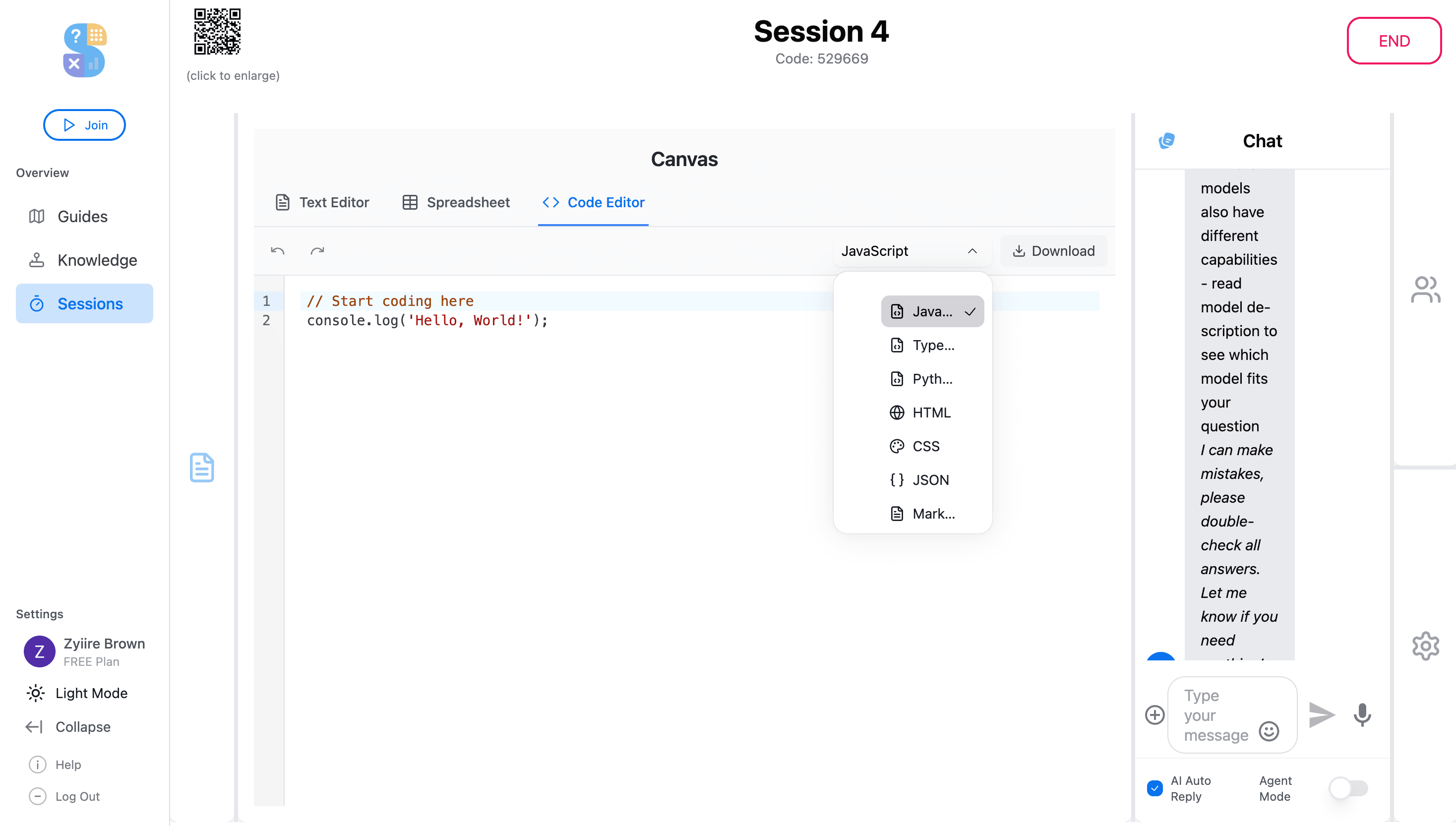 Code Editor screenshot